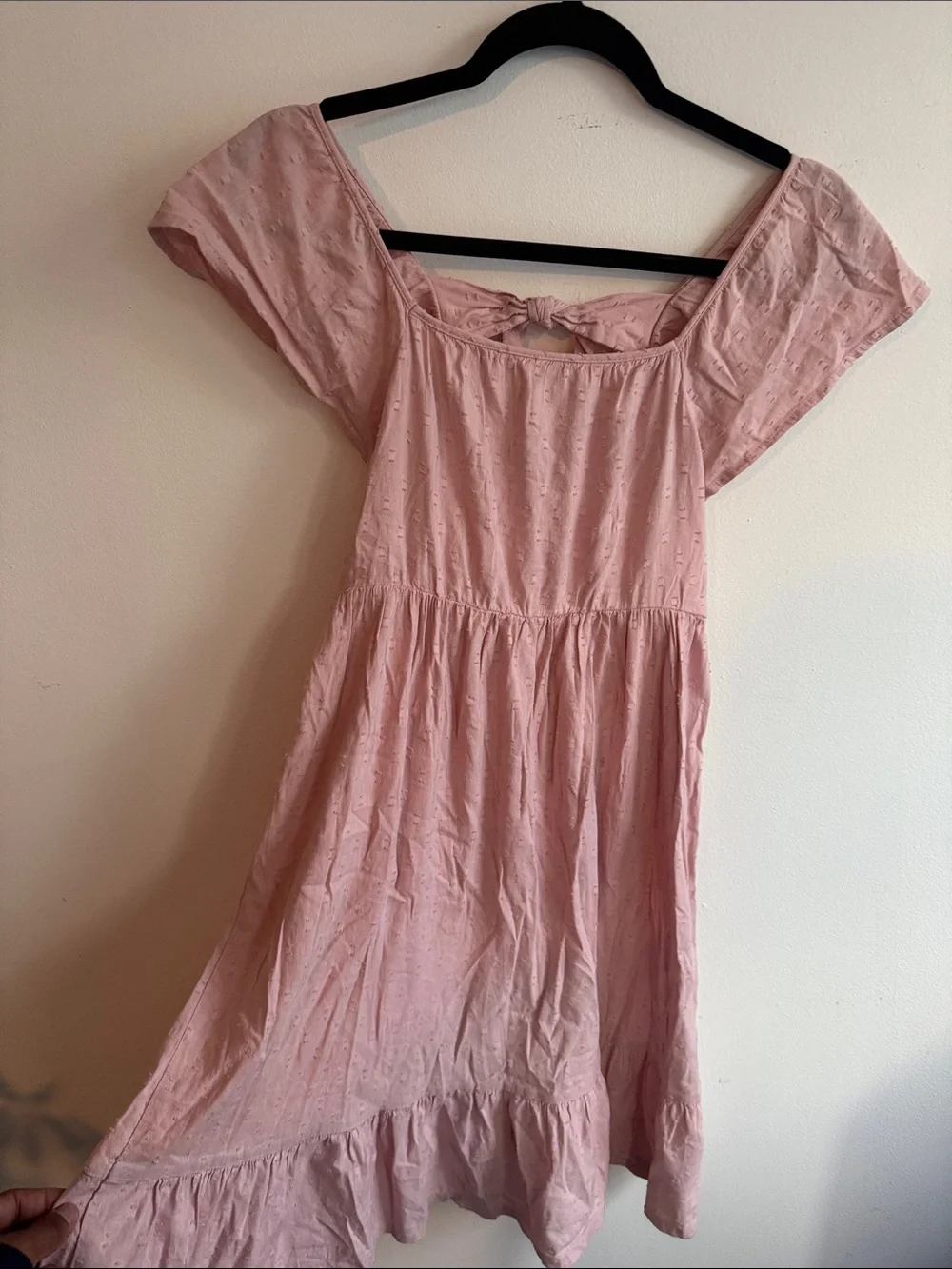 Old Navy Pink Eyelet Midi Dress Girls Size L